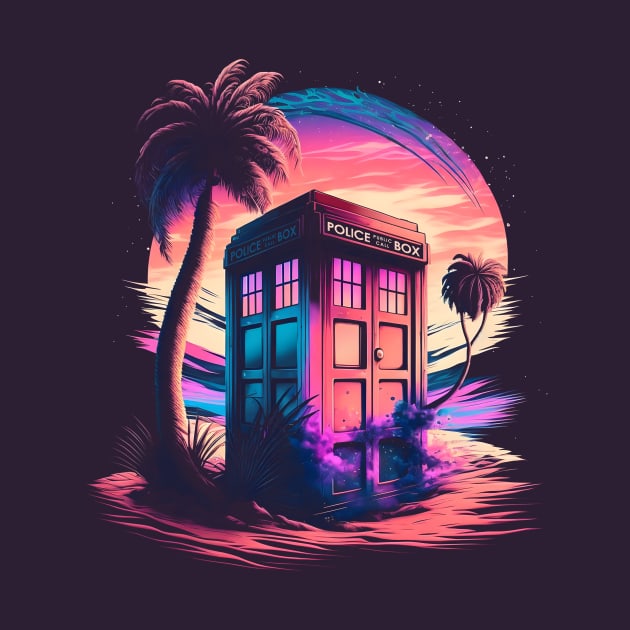 Vaporwave Tardis by NeonOverdrive