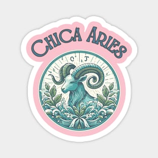 Chica Aries Cosmic Fire"- Zodiac Horoscope Star Signs Magnet