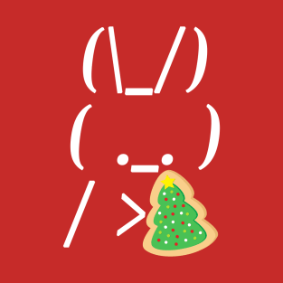 Bunny Rabbit Challenge Meme with Christmas Tree Cookie T-Shirt