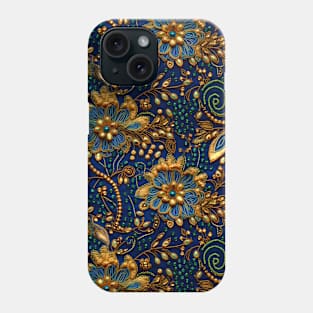 Decorative Indian Floral Textile Phone Case
