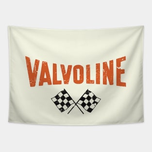 Valvoline racer vintage Hot Rod, Rat Rod Gasser, Racecar - orange print Tapestry