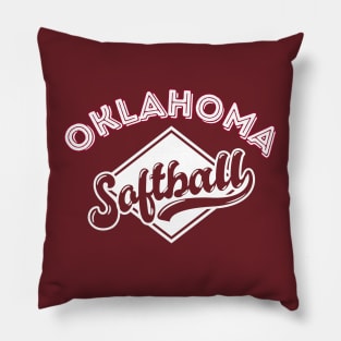 Oklahoma Sooners University Softball Pillow