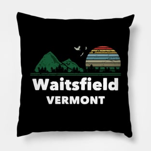 Mountain Sunset Flying Birds Outdoor Waitsfield Vermont Pillow