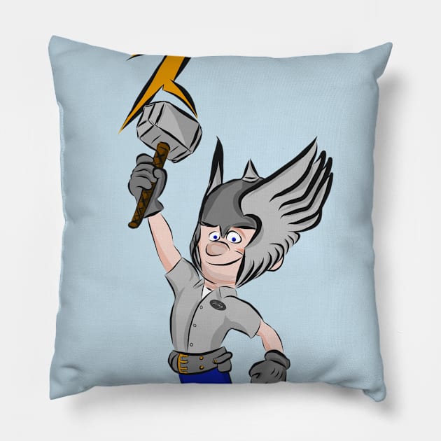 Fix-It Felix, Son of O-Gene Pillow by DastardlyDesigns