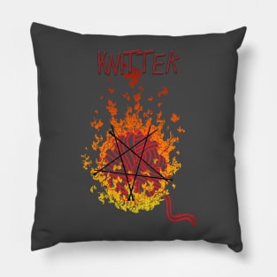 Thrash Metal Knitter Pillow