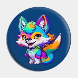 Colorful Wolf Magic Pin