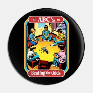 The ABCs of Beating the Odds Retro Book cover Pin