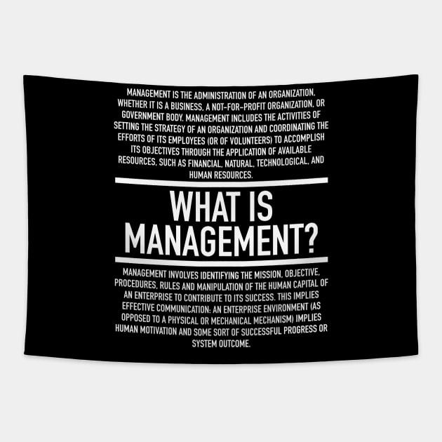 What is Management - Manager Definition Tapestry by Hidden Verb