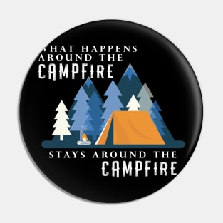 Vacation Camping Campfire Pin