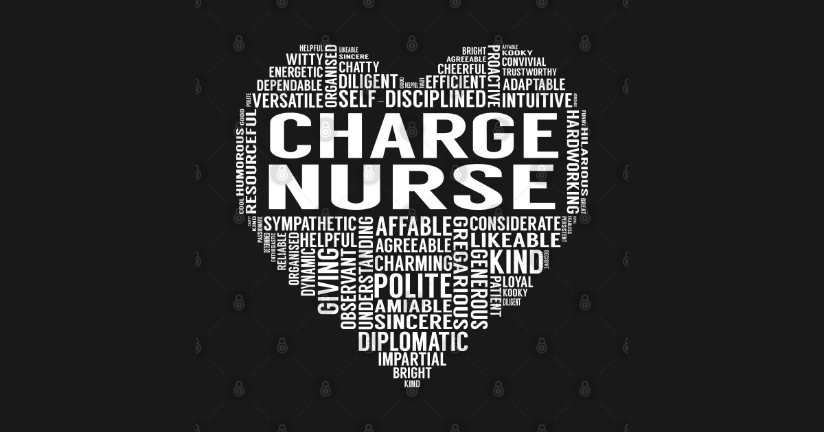 Charge Nurse Heart Charge Nurse Sticker TeePublic