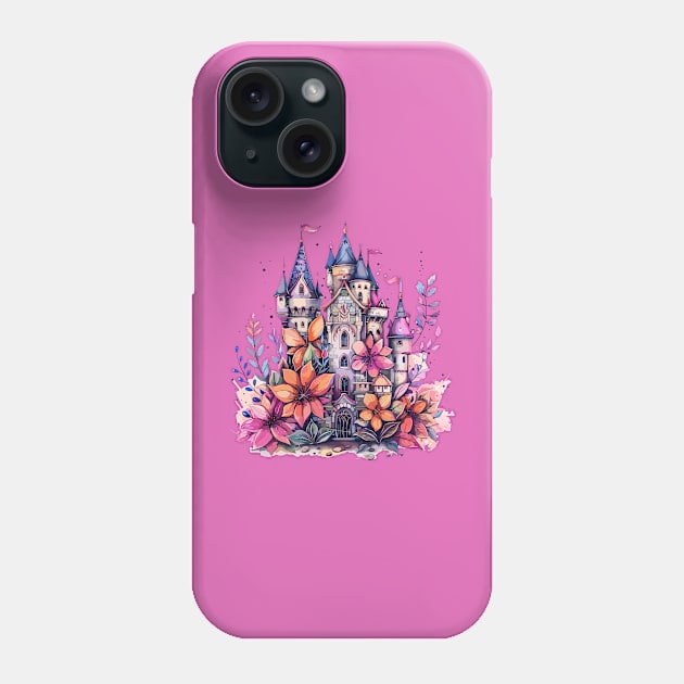 Vintage Magical Garden palace Botanical Princess Castle Phone Case by RetroZin