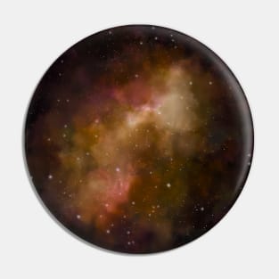 Orange galaxy Pin