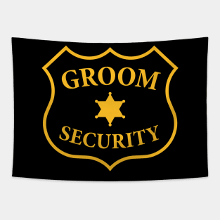 Groom Security Patch (Bachelor Party / Stag Night / Gold) Tapestry