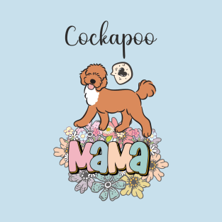 Red and White Cockapoo Mama 3 T-Shirt