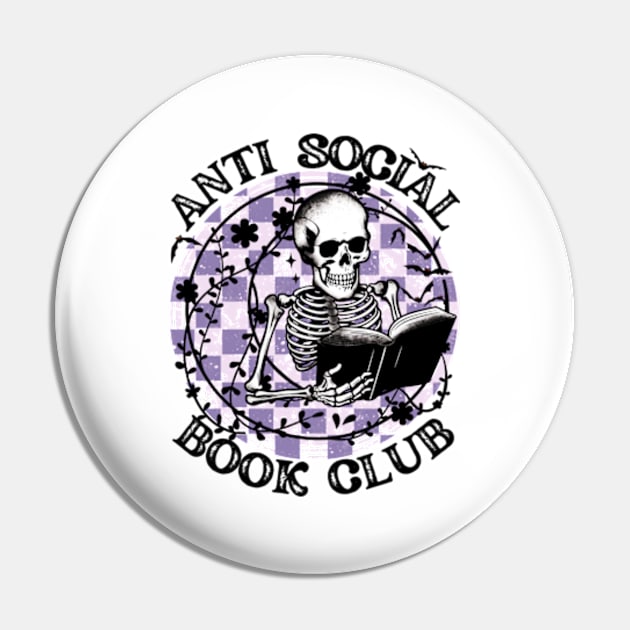 Antisocial Book Club Cute Reader Bookworm Gifts 2024 Pin by sarcasmandadulting