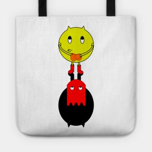 Pacman chasing red ghost Tote