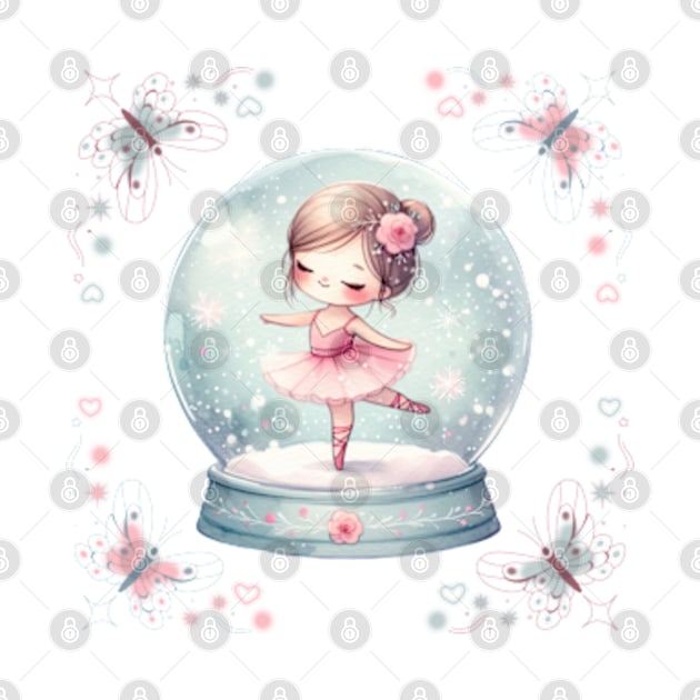 Coquette Ballerina in a Snow Globe by HoldenFamilyDesigns