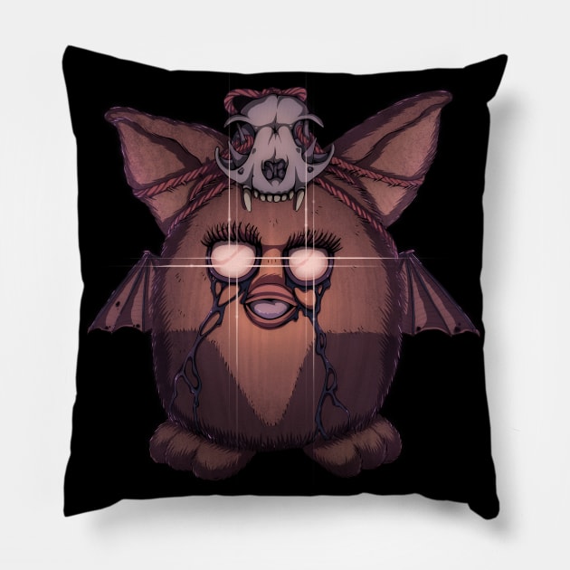 Satanic Furby Pillow by eliaspirina