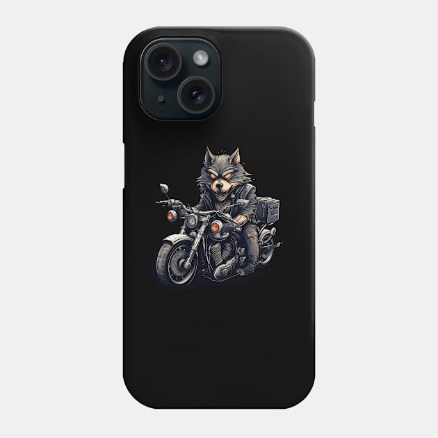 Fox Biker Retro Motorcycle Phone Case by Nenok