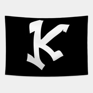 INITIAL "K" Street Art Tapestry