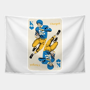 Los Angeles Chargers King of Hearts Tapestry