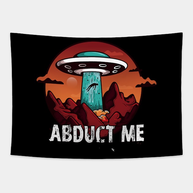 UFO Abduct me Tapestry by Arend Studios