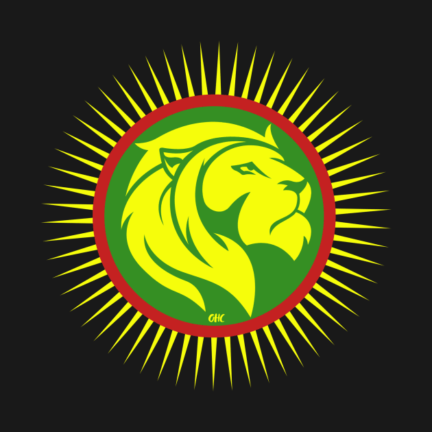 LION_RASTA COLORS_OHC by Odd Hourz Creative