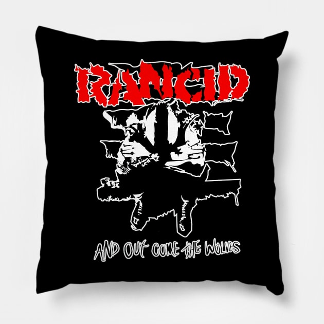 rancid and out come the wolves Pillow by flavorstaking