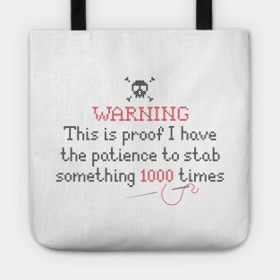 Funny saying embroidery, seamstress, sewing tailor quilting Tote