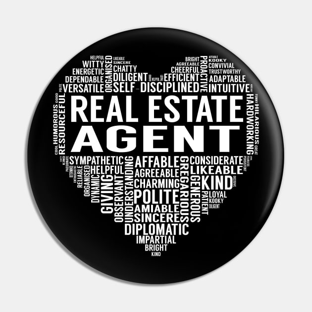 Real Estate Agent Heart Pin by LotusTee