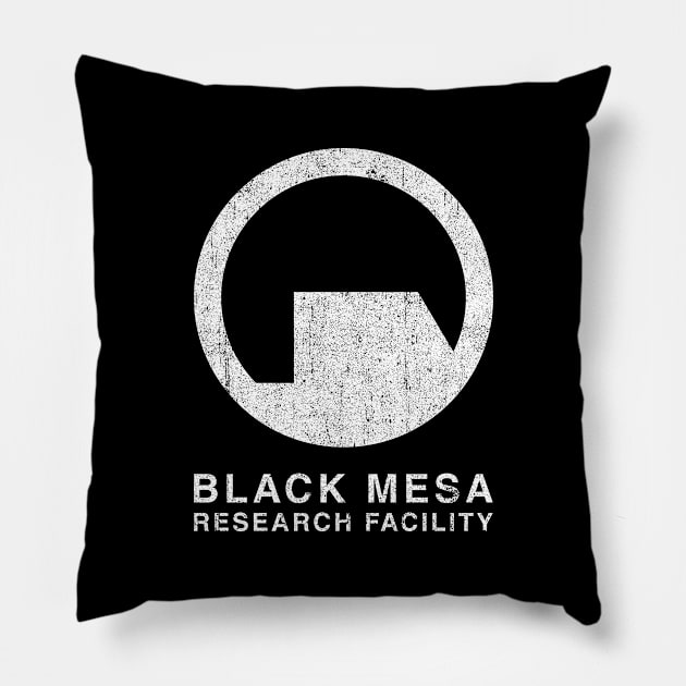 Black Mesa Research Facility (Chest Pocket) Pillow by huckblade