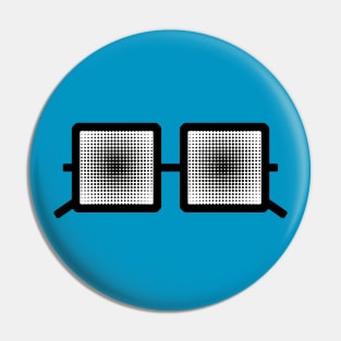 Dot screen square glasses Pin