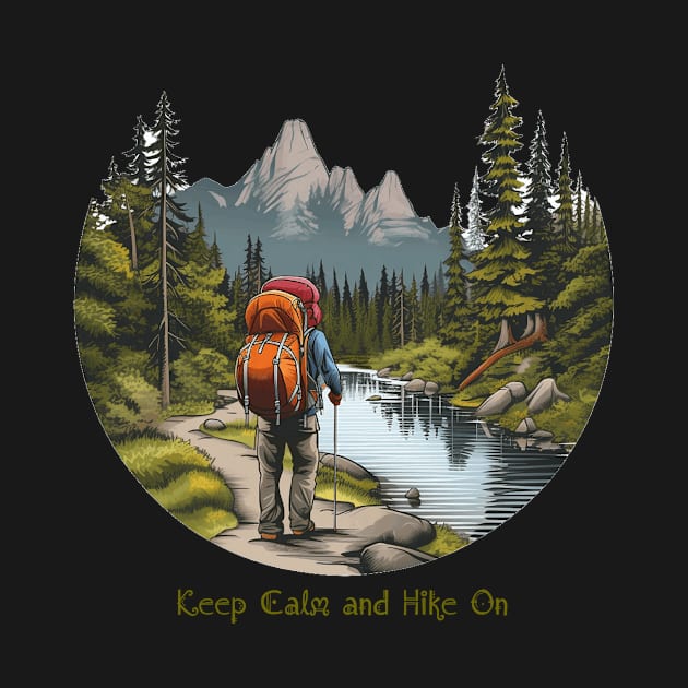 Keep Calm and Hike On Tee by Gelo Kavon