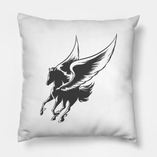 Engraving Winged Horse Pillow