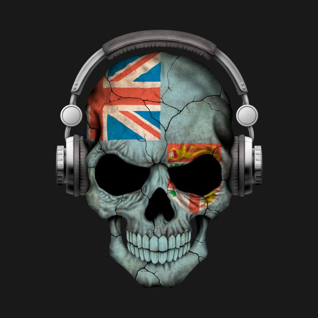 Dark Skull Deejay with Fiji Flag by jeffbartels