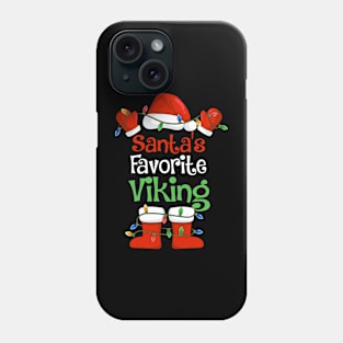 Santa's Favorite Viking Funny Christmas Pajamas Phone Case