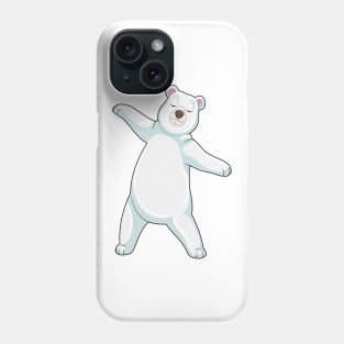 Polar bear at Yoga Fitness in Standing Phone Case