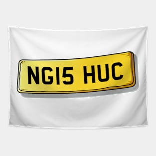 NG15 HUC Hucknall Number Plate Tapestry