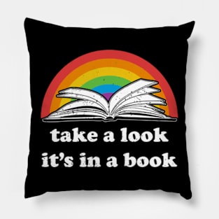 Take a look, its in a book - Retro inspired Reading Rainbow Pillow