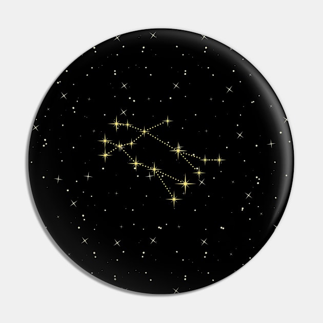 Gemini Star Constellation Pin by winvaleriearts