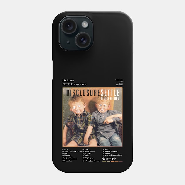 Disclosure - Settle (Deluxe Version) Tracklist Album Phone Case by 80sRetro