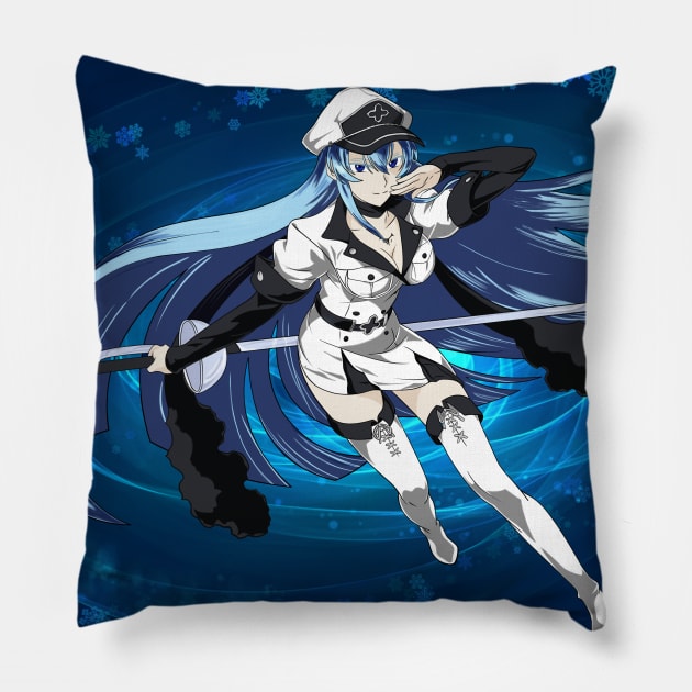 Esdeath - Akame Ga Kill Pillow by Nykos