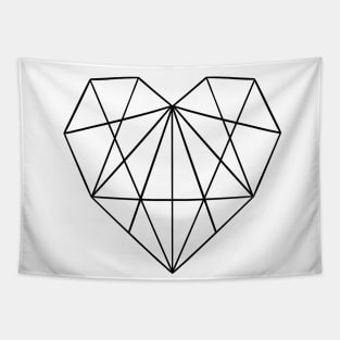 Geometric heart Tapestry