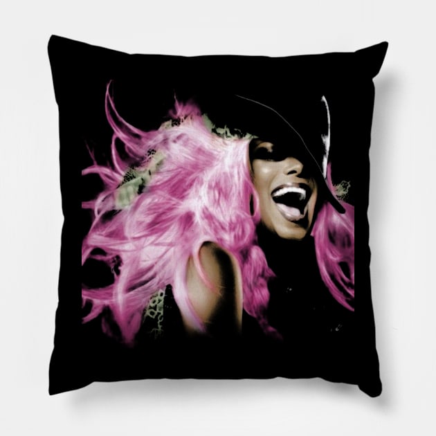 Janet : Black Art Pillow by chanda's