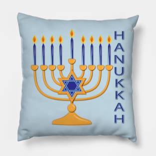 Happy Hanukkah - Menorah Pillow