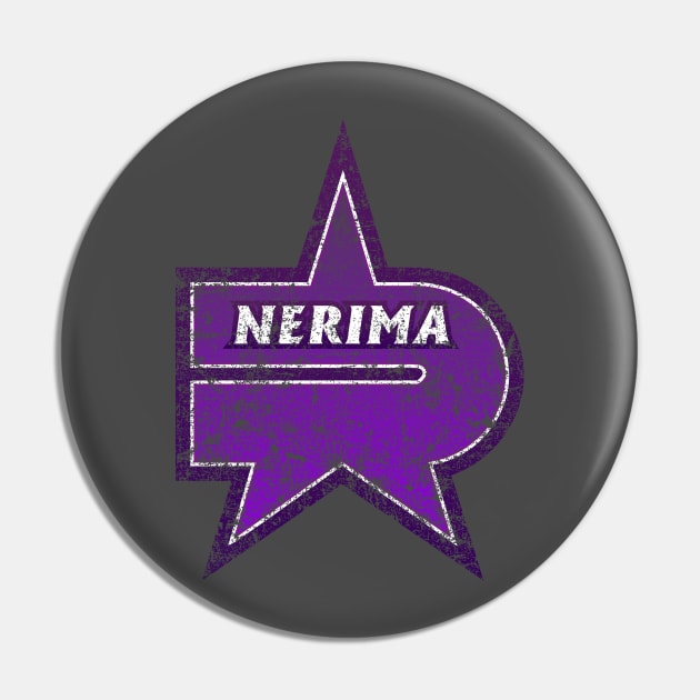 Nerima Ward of Tokyo Japanese Symbol Distressed Pin by PsychicCat