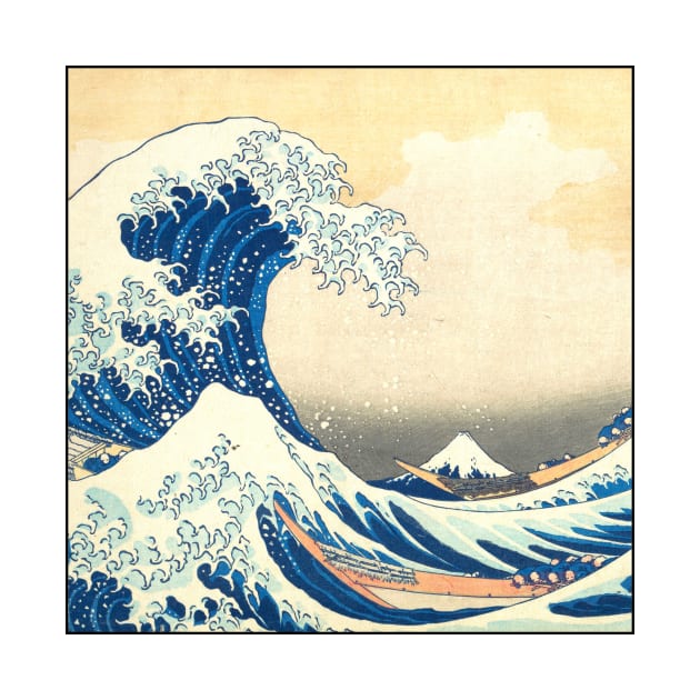 The Big Great Wave Off Hokusai Japanese Katsushika Kanagawa by CONCEPTDVS