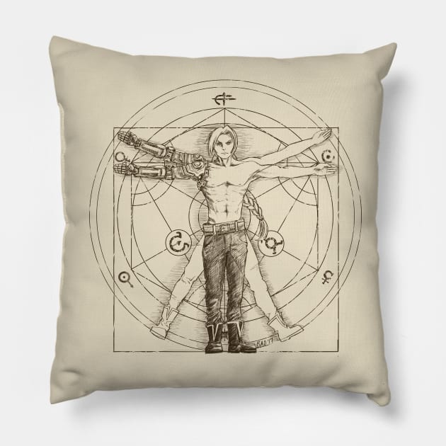 Vitruvian Alchemist Pillow by PopShirts