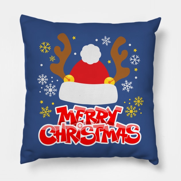 Merry Christmas Holiday Pillow by ChasingTees