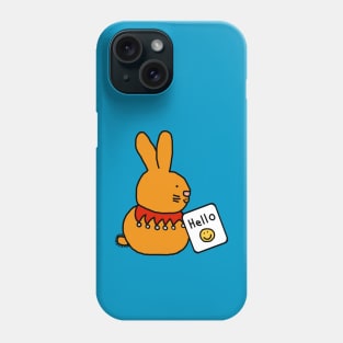 Cute Bunny Rabbit Says Hello Phone Case